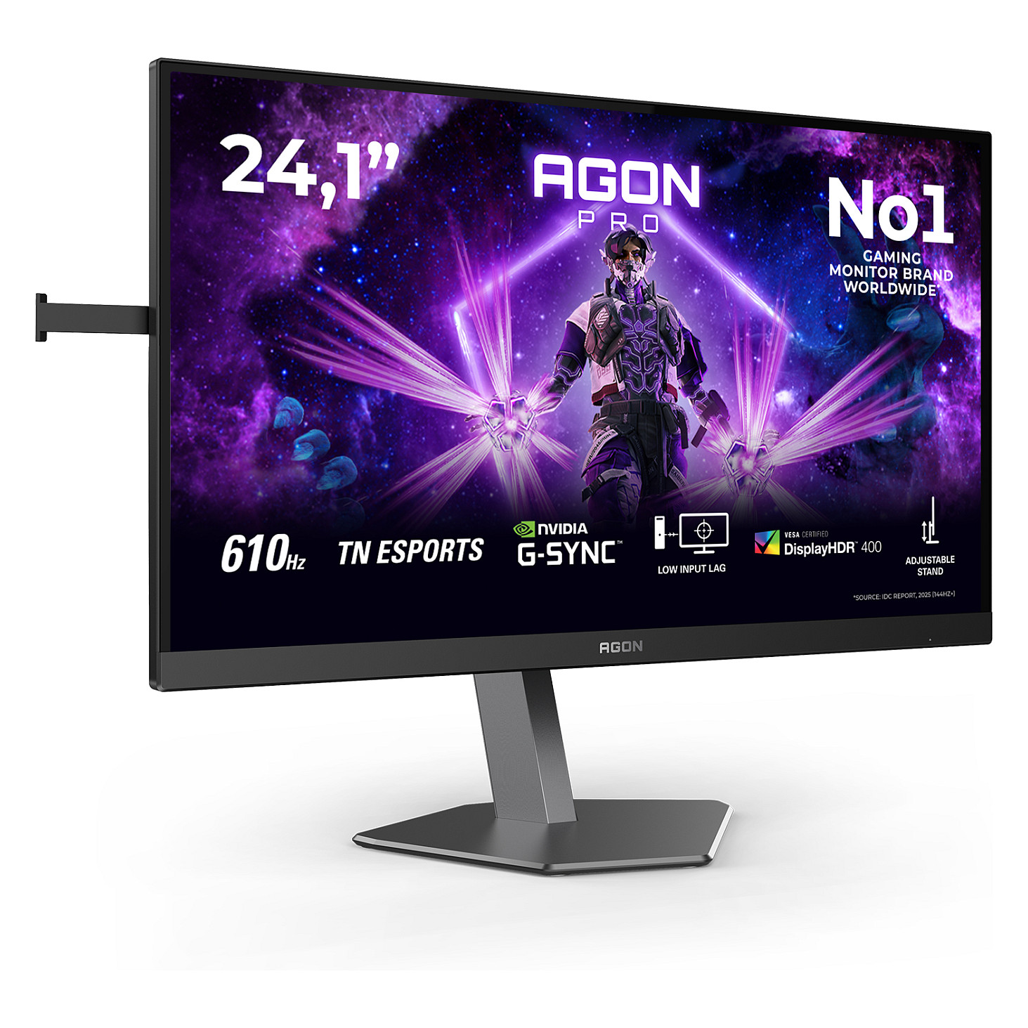 Monitor Gaming AOC G2 AG246FK6 / 24.1" / Full HD LED / 540Hz / 0.5ms / HDMI+DP+USB - Zezë/Gri - 2