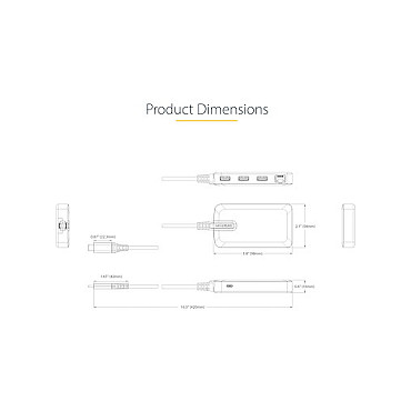 Hub StarTech 5G3AGBB-USB-C-HUB / 3x USB-A / Ethernet – Zezë - 8