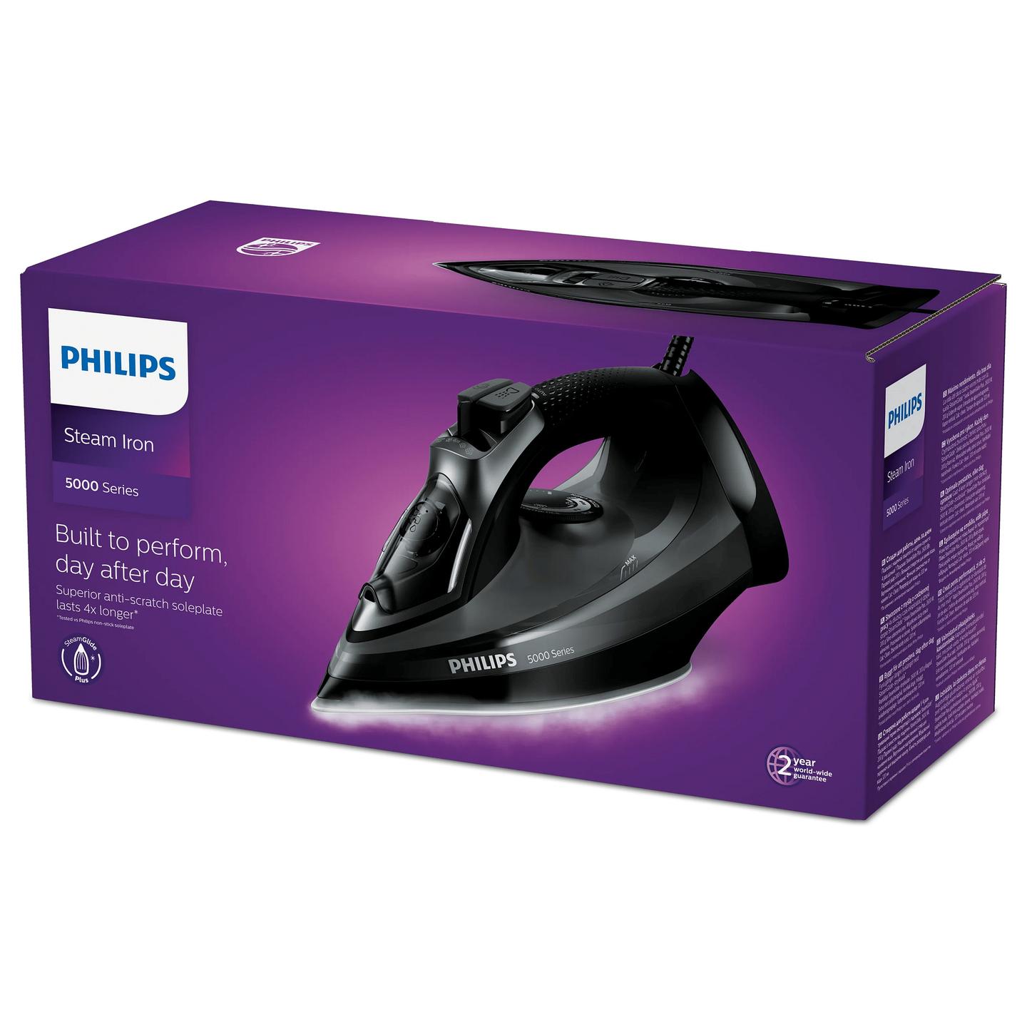 Hekur me avull Philips 5000 Series DST5040/80 / 2600W / SteamGlide Plus / 45g/min / Steam Boost 200g / 320ml – Zezë - 5