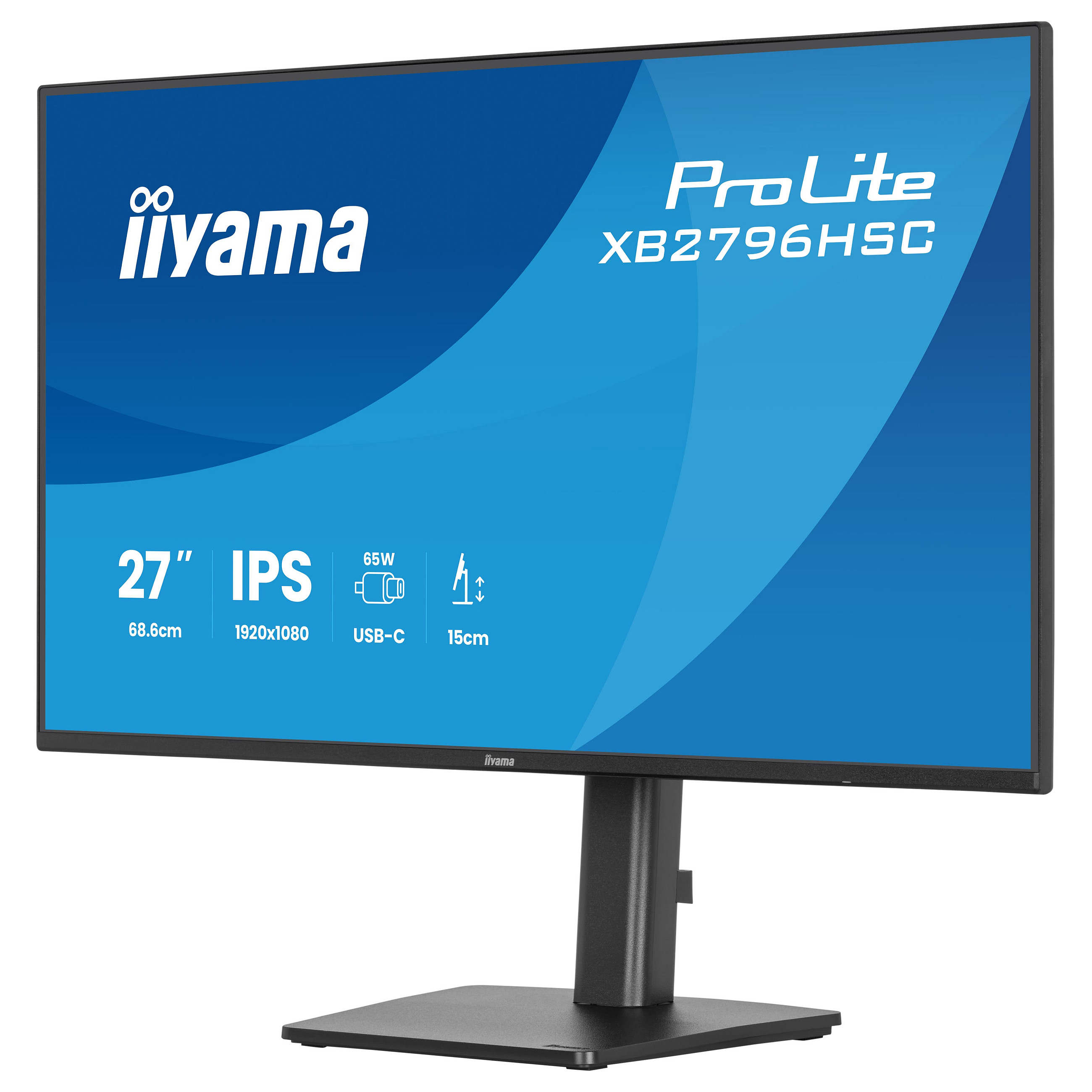 Monitor iiyama ProLite XB2796HSC-B1 / 27" / Full HD IPS / 144Hz / 3ms / HDMI+USB-C - Zezë - 3