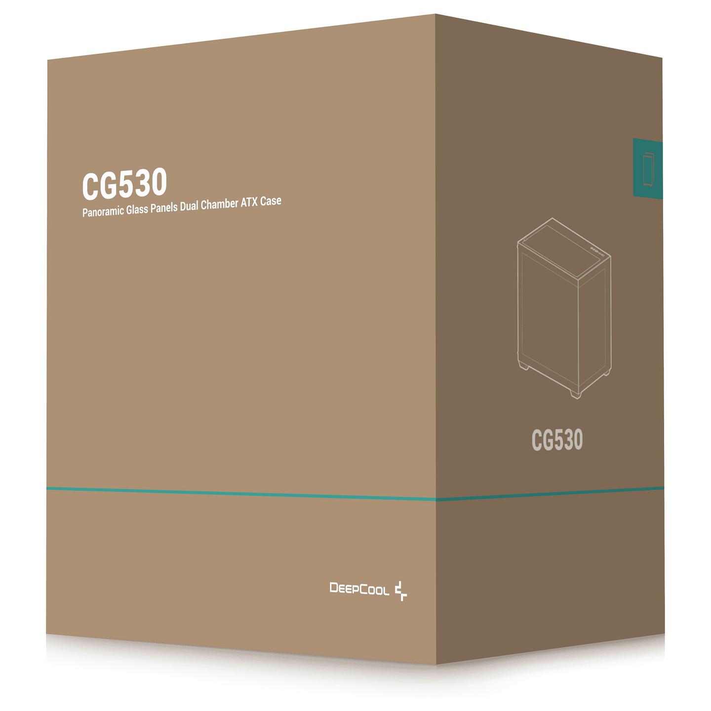 Kasë DeepCool CG530 / ATX Mid-Tower Dual-Chamber / 2xUSB Type-A + USB Type-C / 2 Panele Xhami të Temperuar – Zezë - 14
