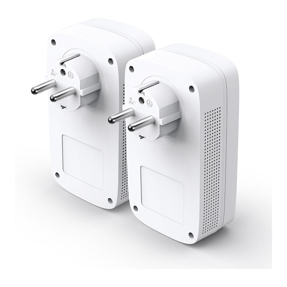 Power-LAN TP-Link TL-PA8030P KIT, 1200Mbps, HomePlug AV2, 3× Gigabit Ethernet, MIMO, Power Passthrough 16A, 128-bit AES - Bardhë - 2