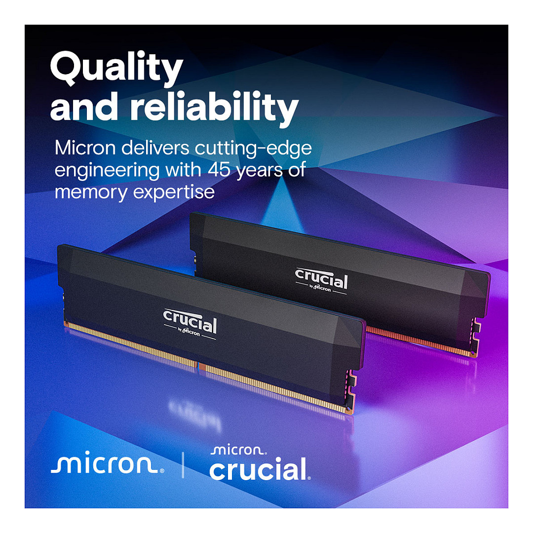 RAM Memorie DDR5 Crucial Pro / 64GB (2x32GB) / DIMM / 6400MHz / CL40 / 288-pin - Zezë - 6
