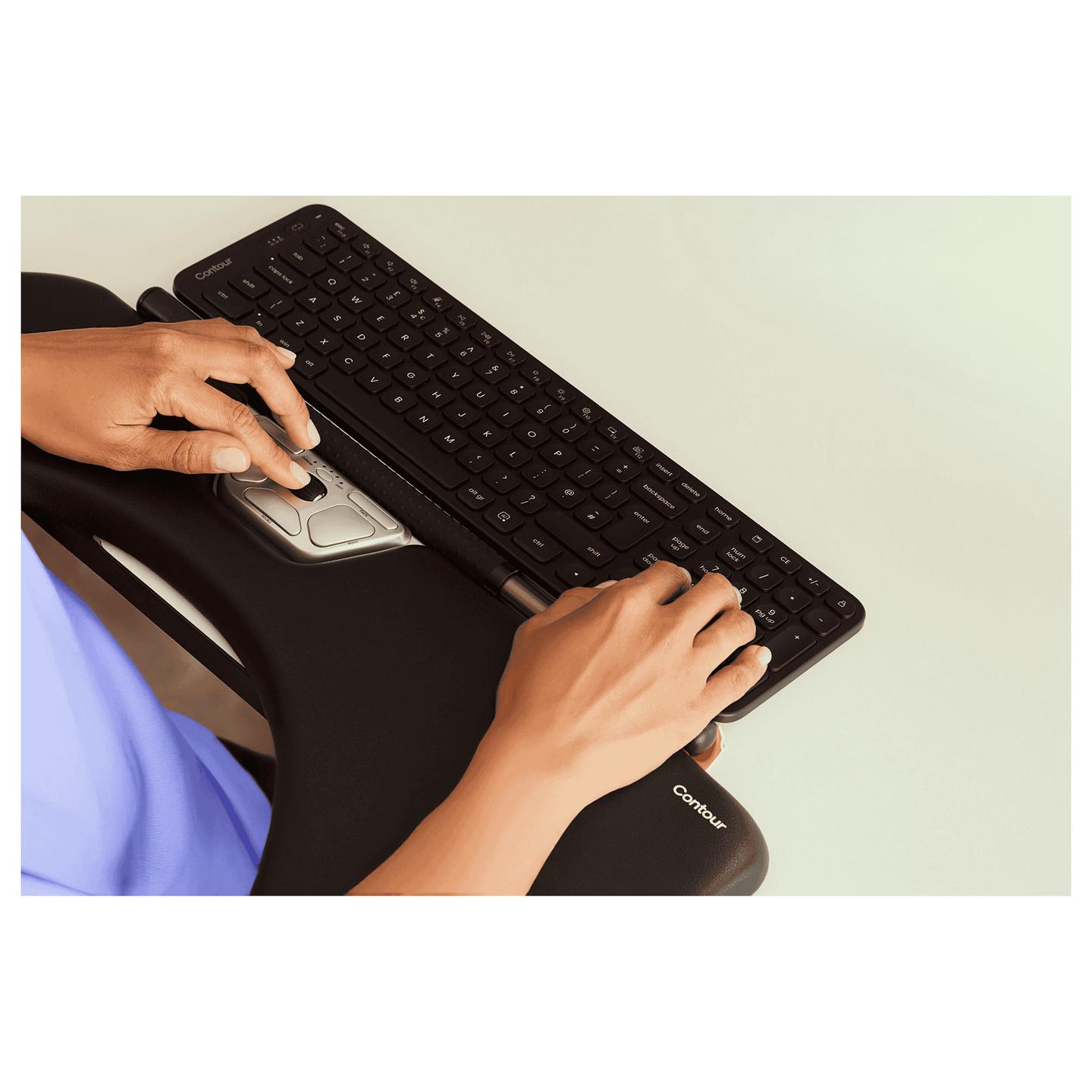Maus me kabllo Contour Design RollerMouse Red Max, USB, 2800 DPI, 7 Butona, Mbështetëse për Parakrahun, Ergonomik - Zezë - 5