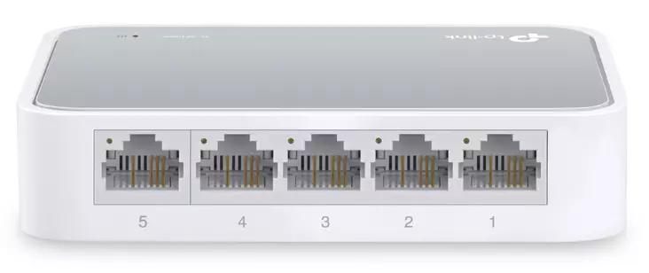 TP-Link TL-SF1005D 5-Port Fast Ethernet Desktop Switch – 5x RJ45 10/100Mbps, Plug & Play, Auto MDI/MDIX, Bardhë - 2