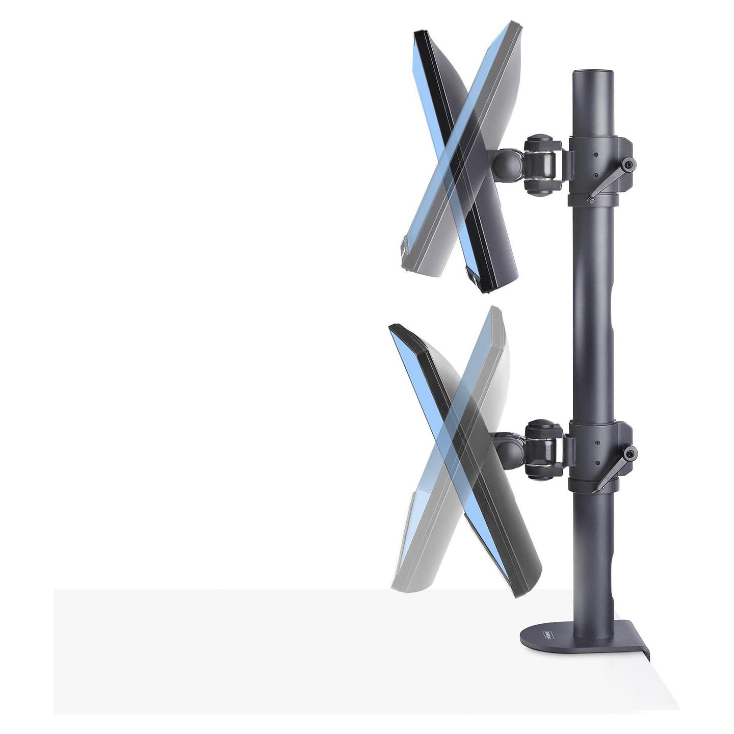 Mbajtëse për Monitor StarTech.com H2MPV-MONITOR-MOUNT , 2 Monitorë , 17–49" , deri 13kg për monitor , VESA 75x75 & 100x100 - Zezë - 4