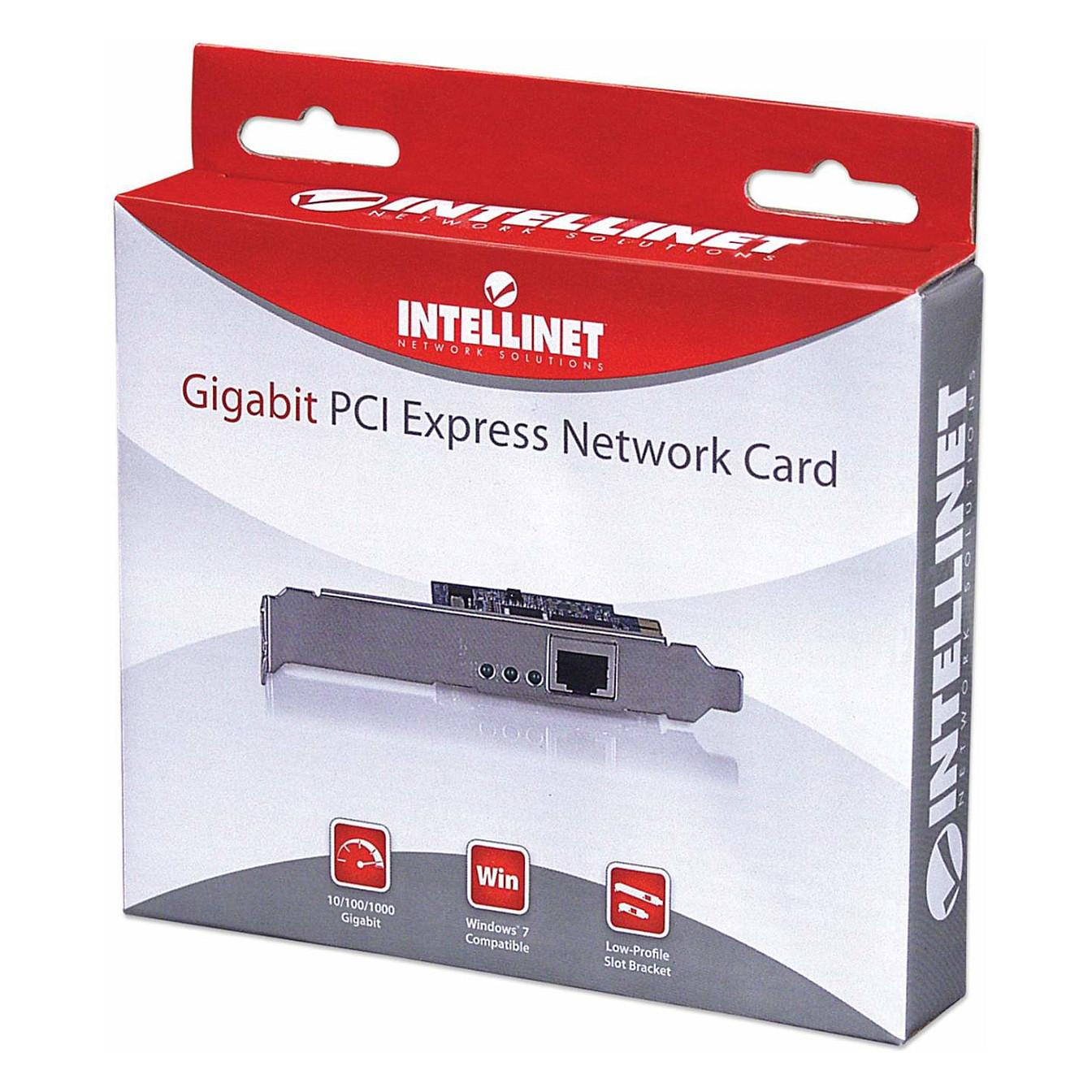 Karta të Rrjetit Intellinet 522533 / PCI Express x1 / 1x Gigabit LAN RJ45 / 10/100/1000Mbps / Realtek RTL8168B / Low Profile - 2