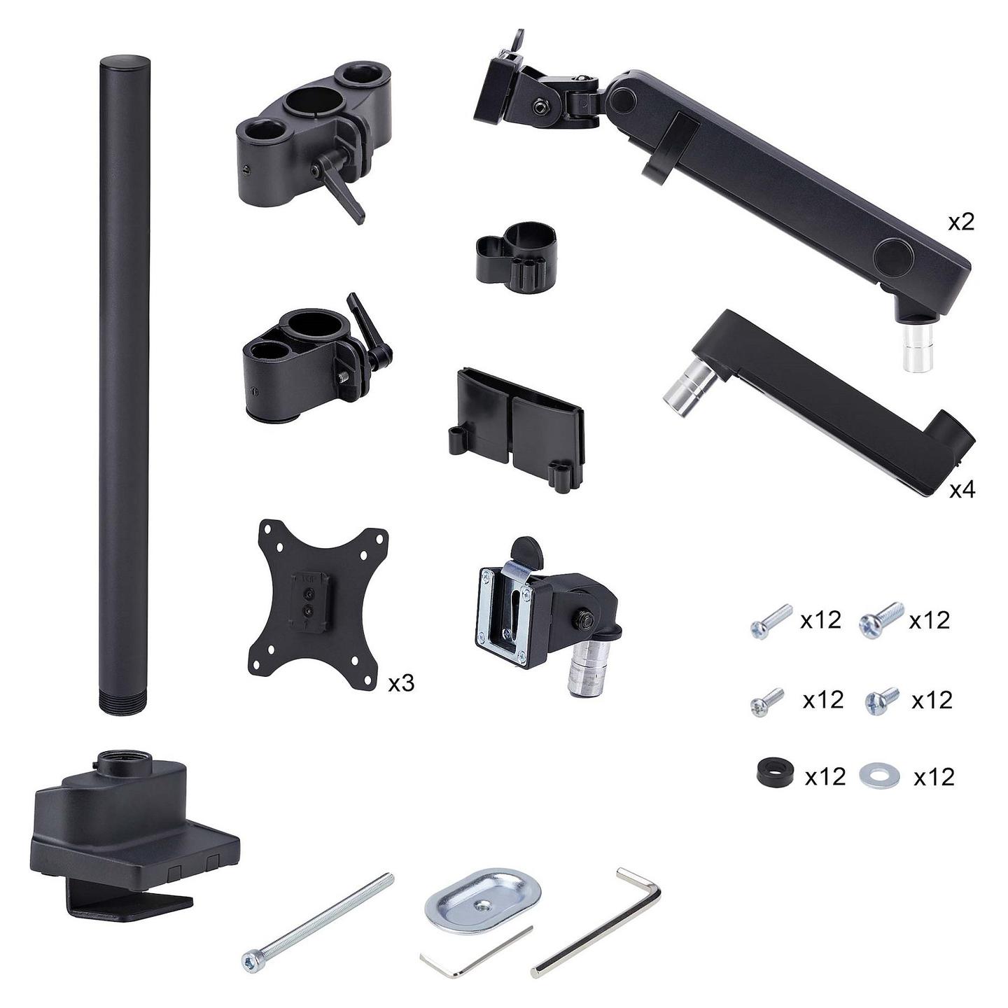 Mbajtëse për Monitor StarTech.com 3MP2AG-MONITOR-ARM , 3 Monitorë , 27" , 7kg për monitor , VESA 75x75 & 100x100 - Zezë - 13