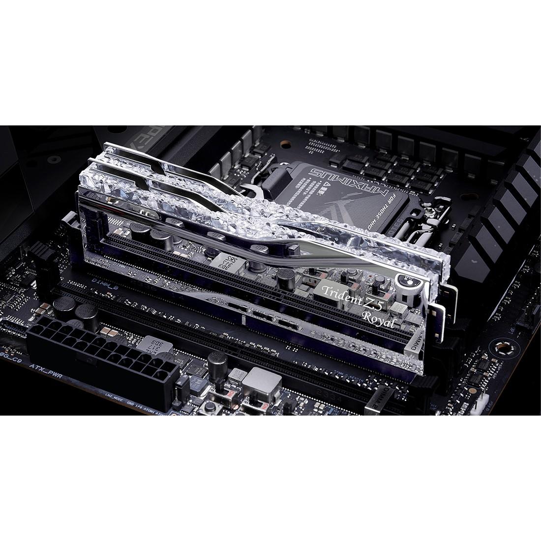 RAM Memorie DDR5 G.Skill Trident Z5 Royal RGB / 48GB (2x24GB) / DIMM / 8400MHz / CL40 / 288-pin - Argjend - 2