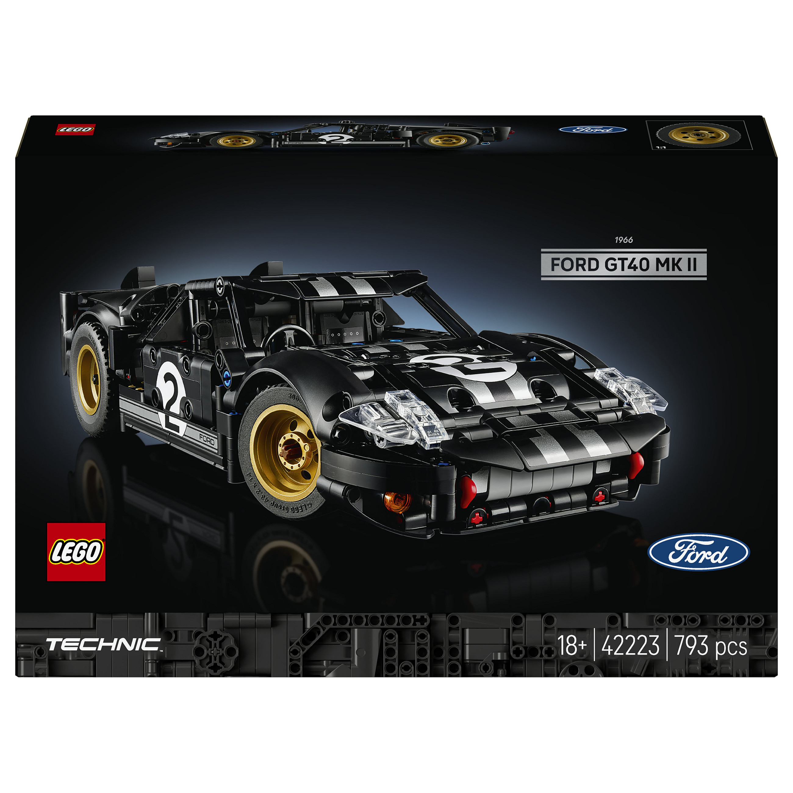 LEGO Technic 1966 Ford GT40 MKII Race Car 42223