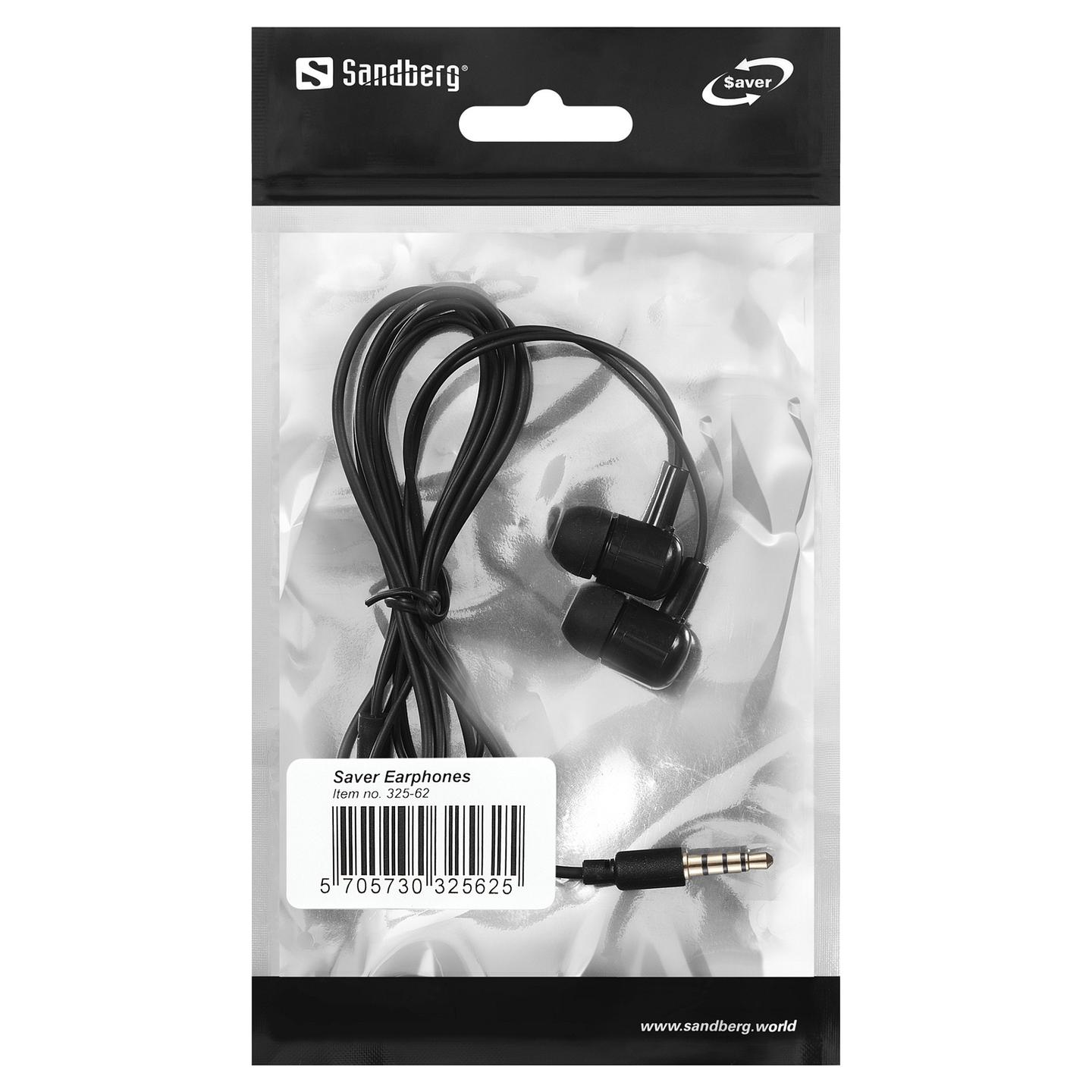 Kufje me kabllo Sandberg Saver Earphones / 3.5 mm / 20–20.000 Hz - Zezë - 2
