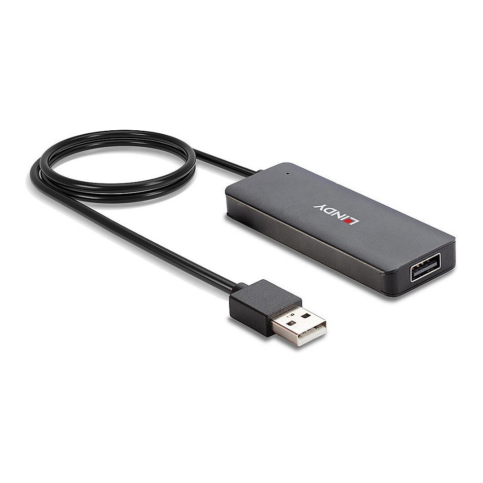 Splitter USB Lindy 42986 / USB 2.0 / 4x USB-A / 480 Mbit/s / 0.8 m - Zezë - 3
