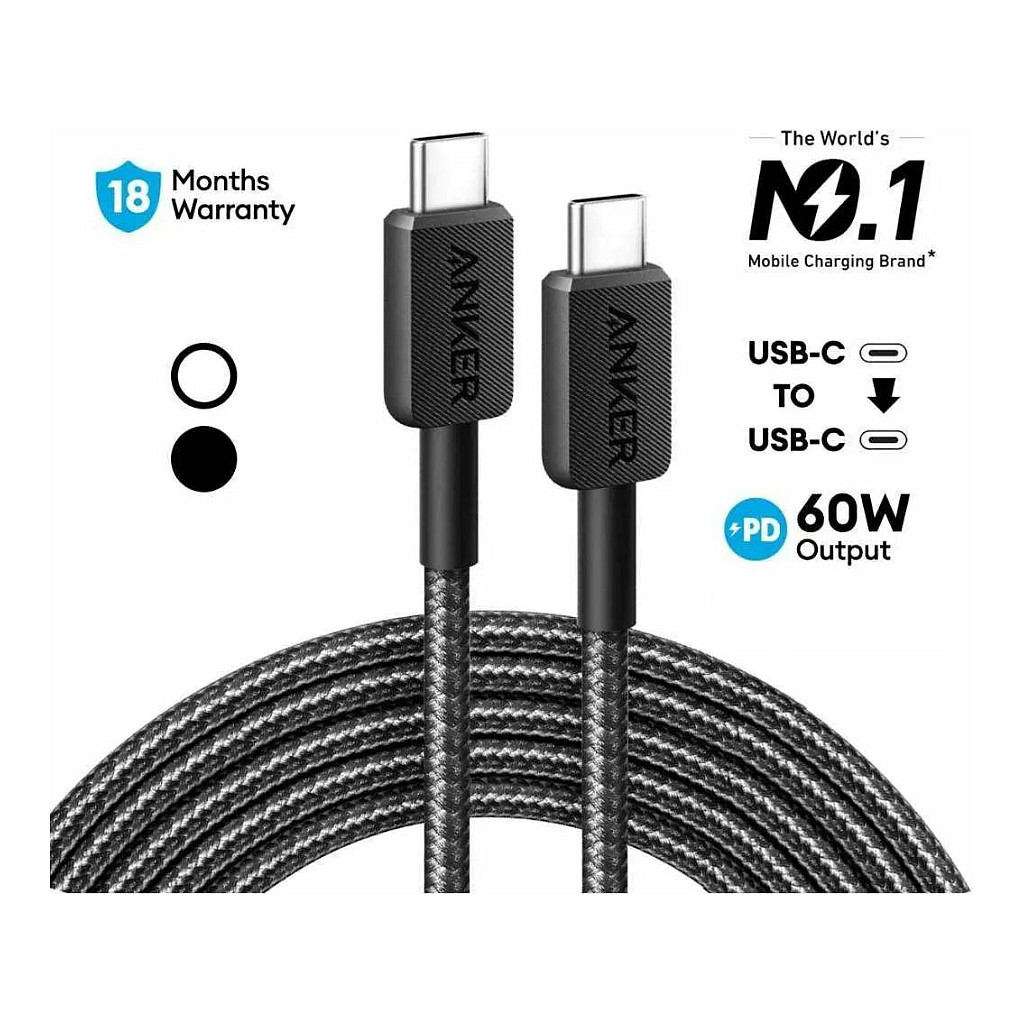 Kabllo Anker 322 / USB-C → USB-C / 1.8m – Zezë - 2