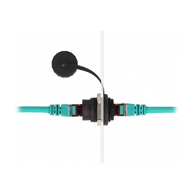 Adapter DeLOCK 86962 / RJ45 - RJ45 / Cat.6 / IP67 / 28.4 x 23.5 mm - Zezë - 2