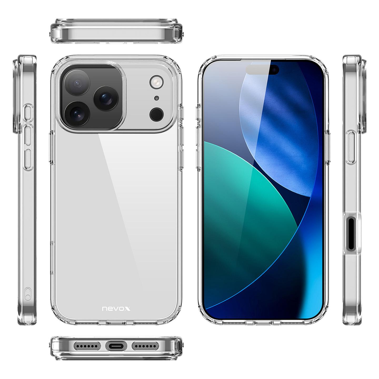 Case për Telefon nevox StyleShell Flex / TPU / 0.7 mm / iPhone 17 Pro Max 6.9" - Transparente - 3
