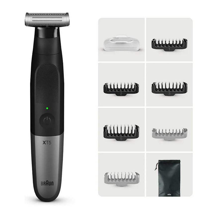 Makinë e rrojës Braun Series X XT5200 / Wet & Dry / 4D-Blade / Face & Body / 45 Min - Zezë/Hiri