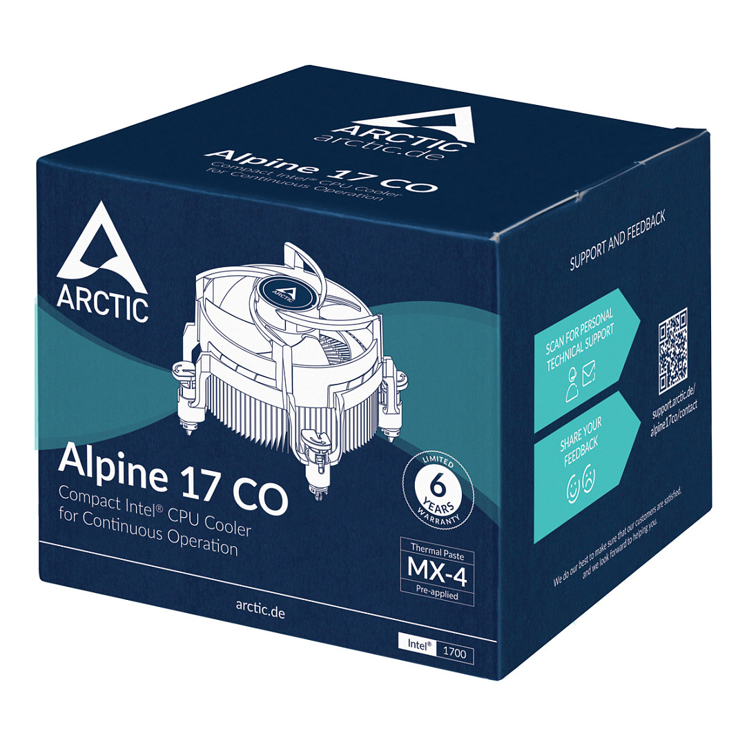 Ftohës për procesor ARCTIC Alpine 17 CO / 92mm - Argjendtë - 7