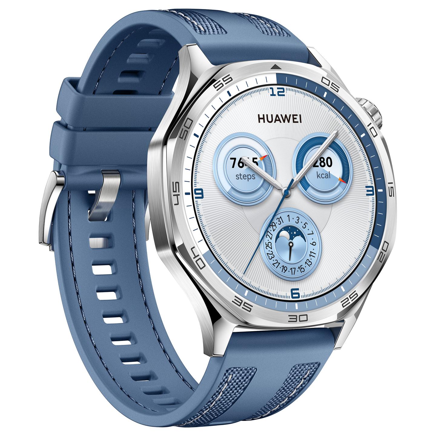 Orë e mençur Huawei Watch GT 5 / 46mm / AMOLED / GPS / Bluetooth / NFC - Argjend/Blu - 5
