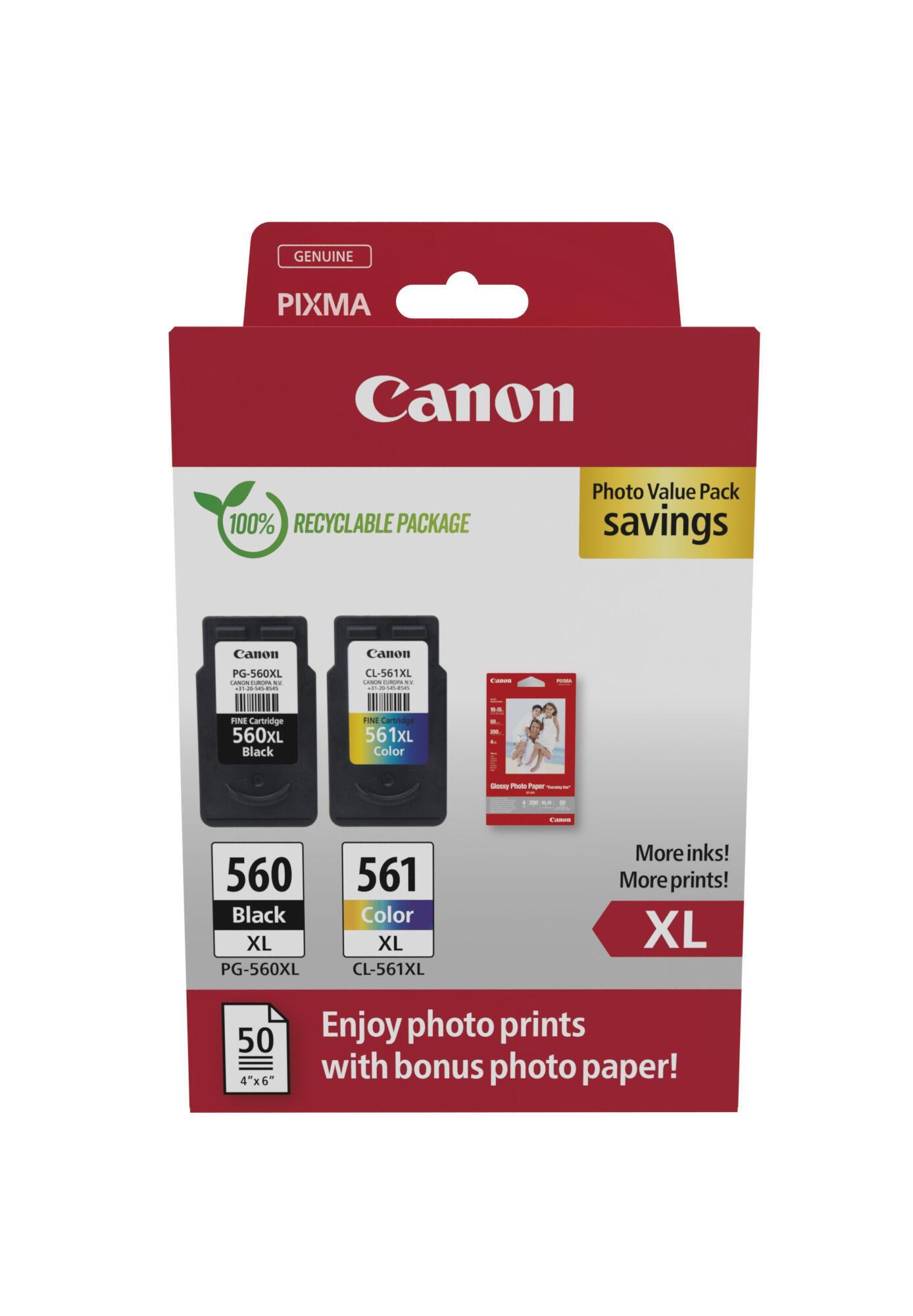 INK Canon PG-560XL / CL-561XL / Multipack / 700 faqe – Zezë/Blu/Rozë/Verdhë