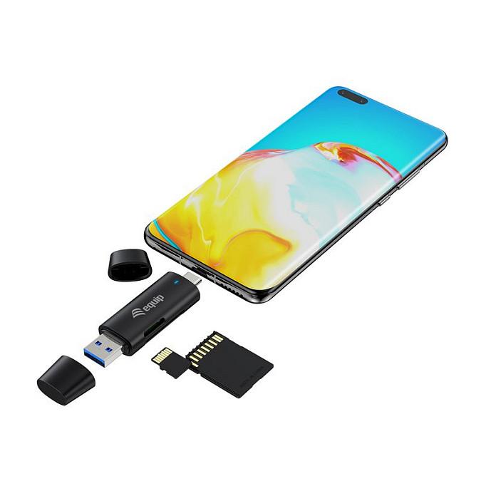Lexues Kartash Equip 245462 / USB 3.2 Gen 1 / USB-A & USB-C / MicroSD, MicroSDHC, MicroSDXC, SD, SDHC, SDXC / 5 Gbit/s - Zezë - 5