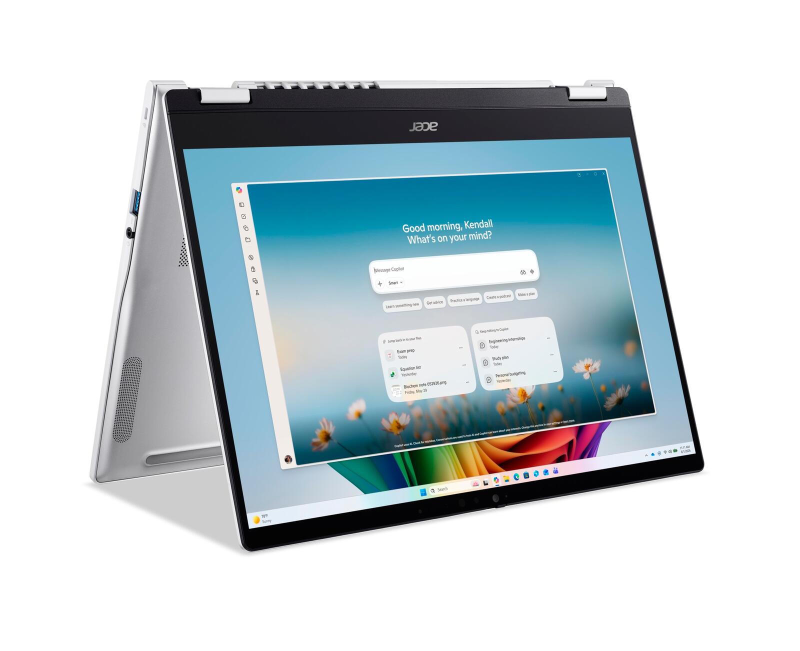 Laptop Acer Swift Spin 14 AI 2in1 SFSP14-I51T-79CL / Ultra 7 355 / 16GB DDR5 / 512GB / 14" WQXGA IPS Touch / Intel Graphics - Argjend - 2