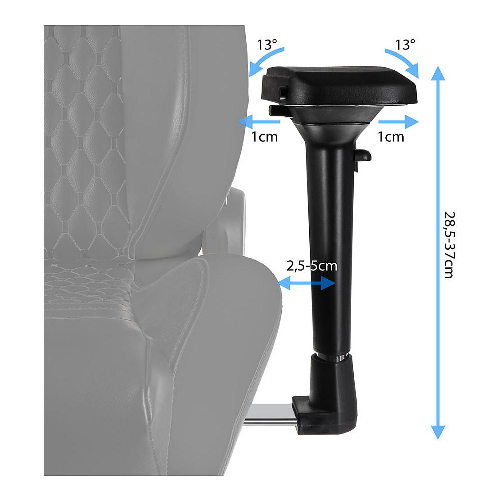 Karrige Gaming noblechairs EPIC Real Leather / 4D Armrests / 90–135° / 11° Rocking / Class 4 Gas Lift / 120kg – Zezë/Bardhë/Kuqe - 7