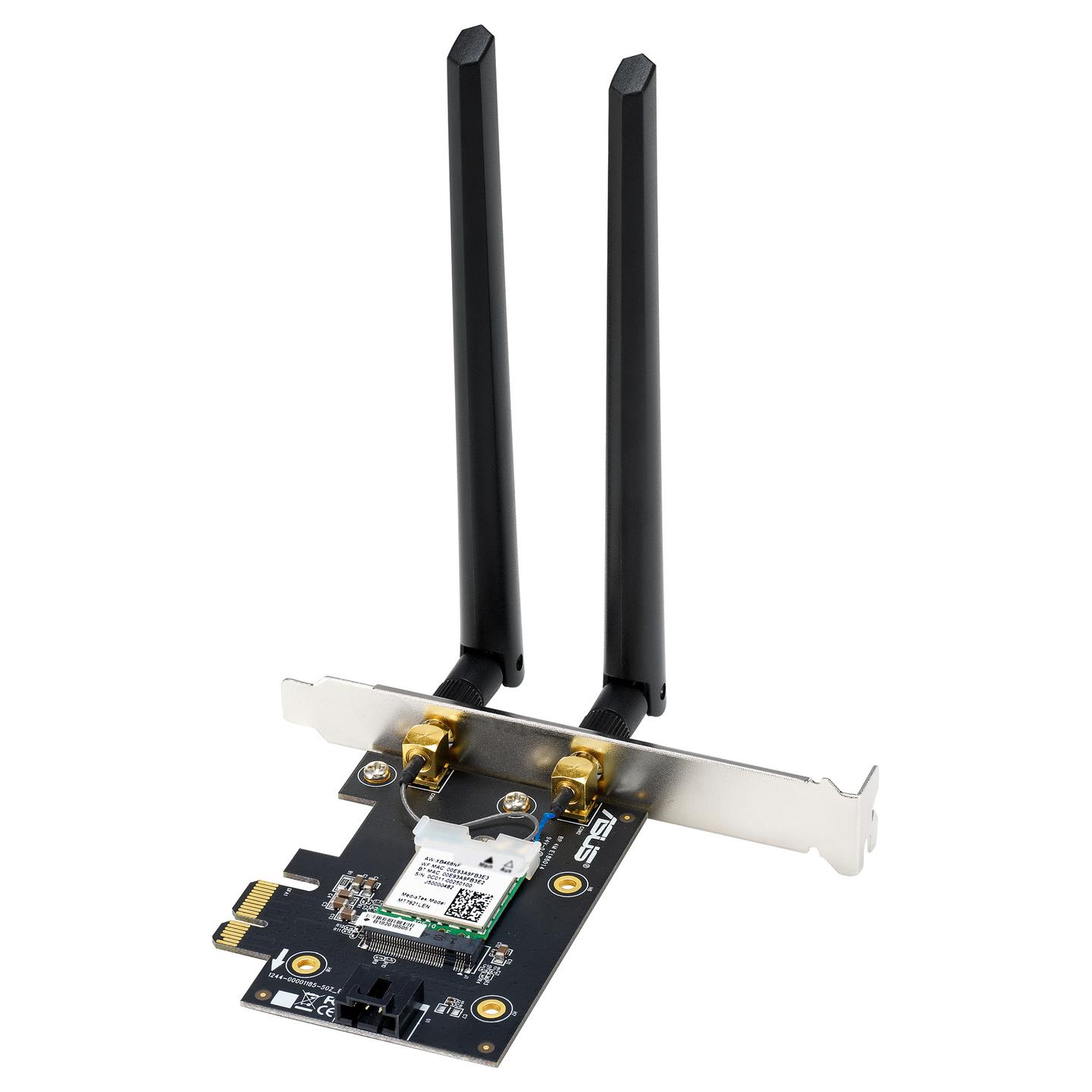Kartë Rrjeti ASUS PCE-BE6500, Wi-Fi 7, 2.4/5/6GHz, 2882Mbps, Bluetooth 5.4, PCIe x1 – Zezë - 5