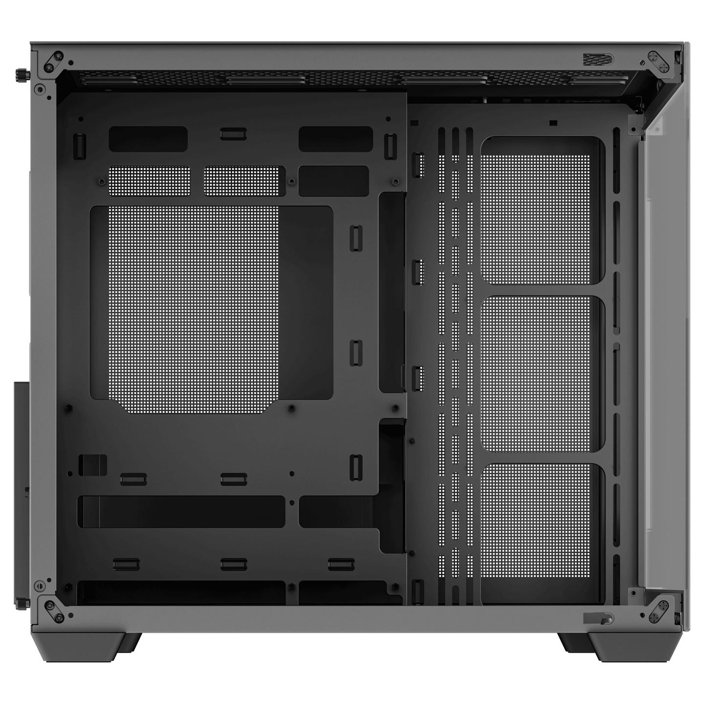Kasë DeepCool CG530 / ATX Mid-Tower Dual-Chamber / 2xUSB Type-A + USB Type-C / 2 Panele Xhami të Temperuar – Zezë - 6