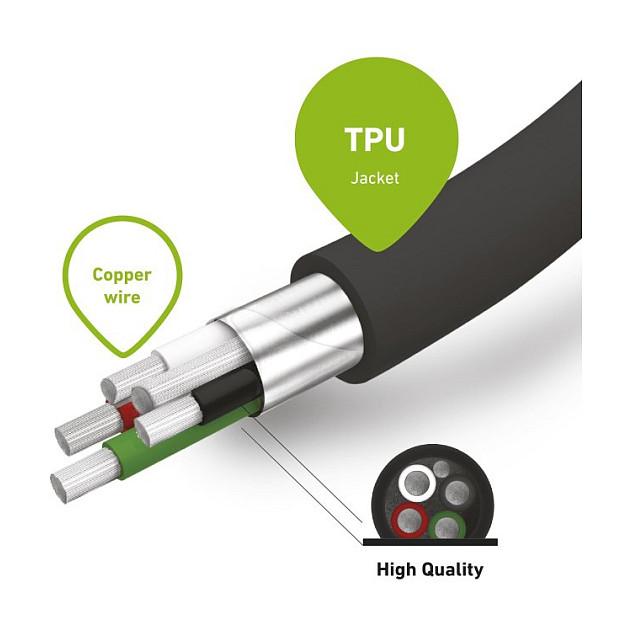 Kabllo USB SBS TECABLETYPCSK / USB-A në USB-C / USB 2.0 / 0.5m – Zezë - 2