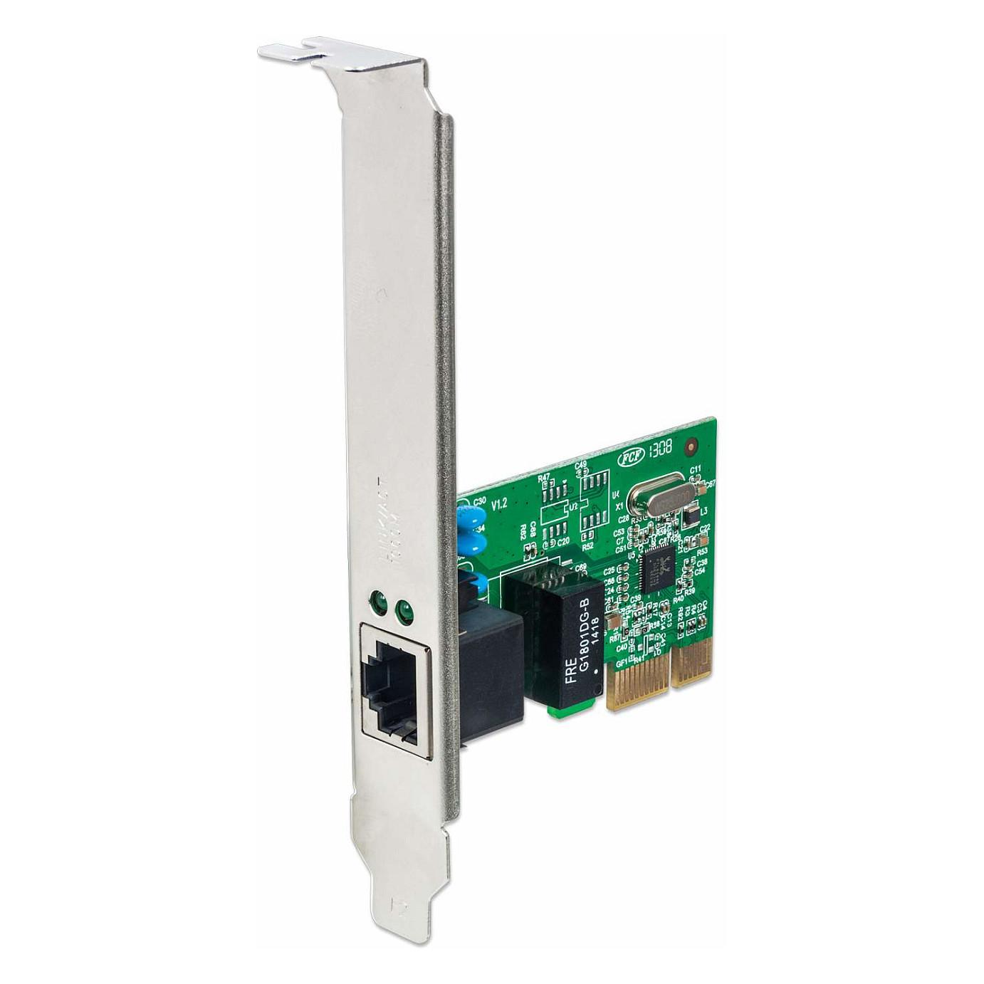 Karta të Rrjetit Intellinet 522533 / PCI Express x1 / 1x Gigabit LAN RJ45 / 10/100/1000Mbps / Realtek RTL8168B / Low Profile - 6