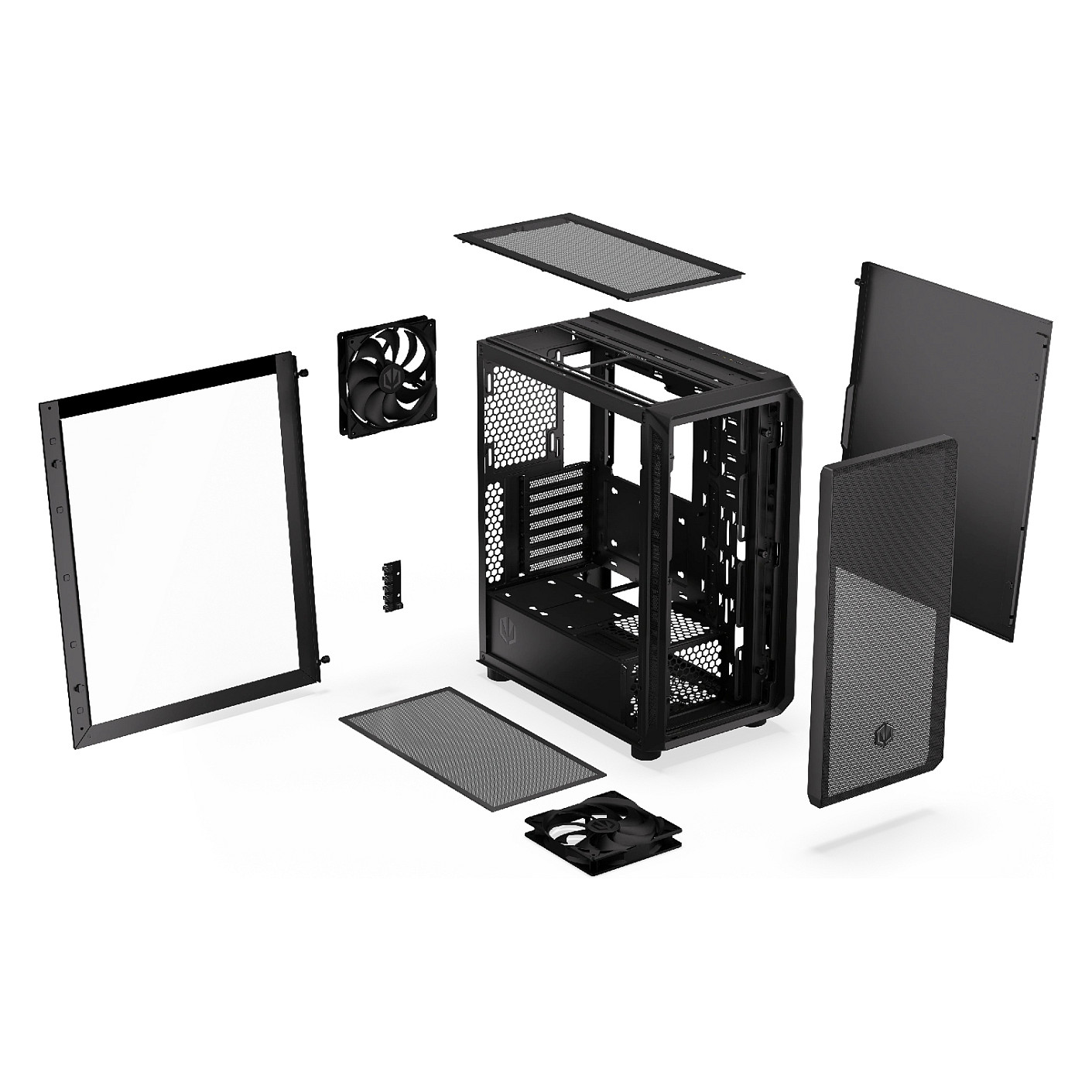 Kasë PC ENDORFY Arx 500 Core / Mid Tower / ATX / 1x 140mm Front + 1x 140mm Rear Fan / Mesh / 360mm Radiator - Zezë - 30