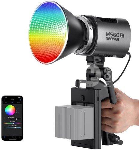 Dritë LED për Foto dhe Video Neewer MS60C, 65W, RGBWW, 2700–6500K, CRI 97+, Bowens - Hiri