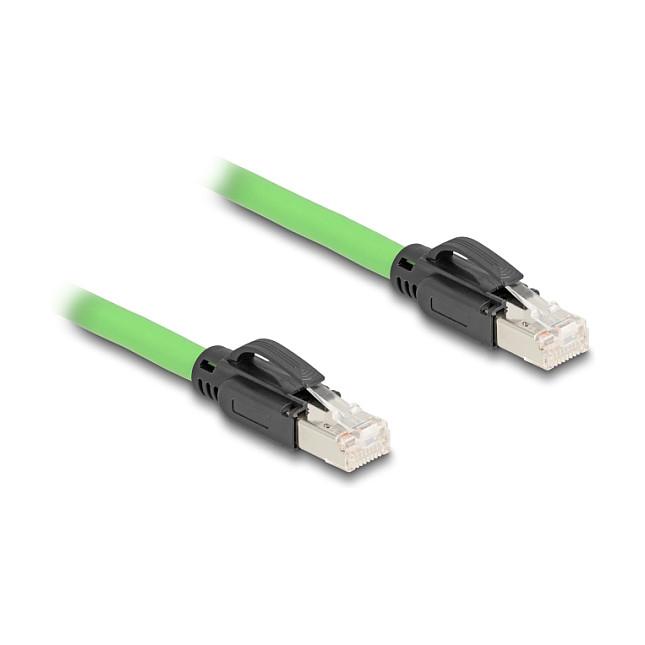 Kabllo për Rrjet DeLOCK 80890 / Cat 6A / SF/UTP / RJ-45 Mashkull → RJ-45 Mashkull / 2m - Gjelbër