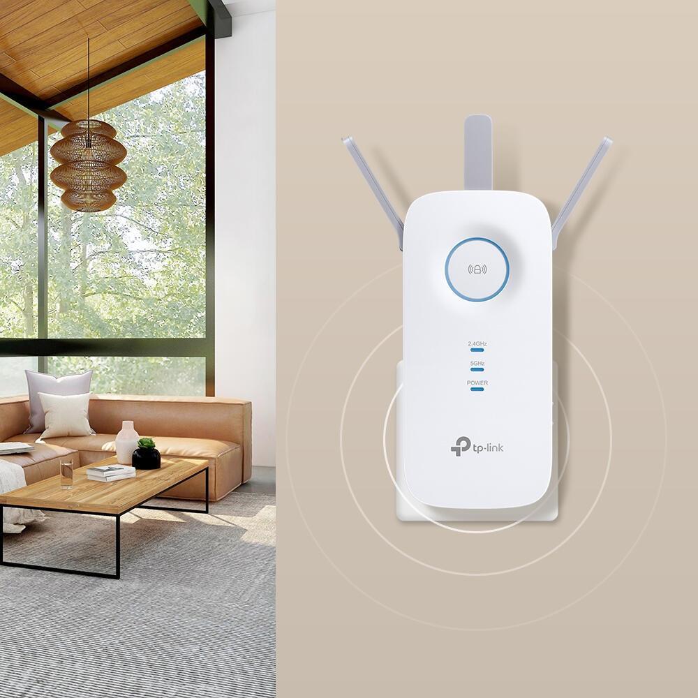 TP-Link RE550 / Wi-Fi 5 / AC1900 / Dual-Band / 1900Mbps / 3×3 MU-MIMO / Beamforming / 3× Antena të jashtme / 1× Gigabit Ethernet - Bardhë - 2
