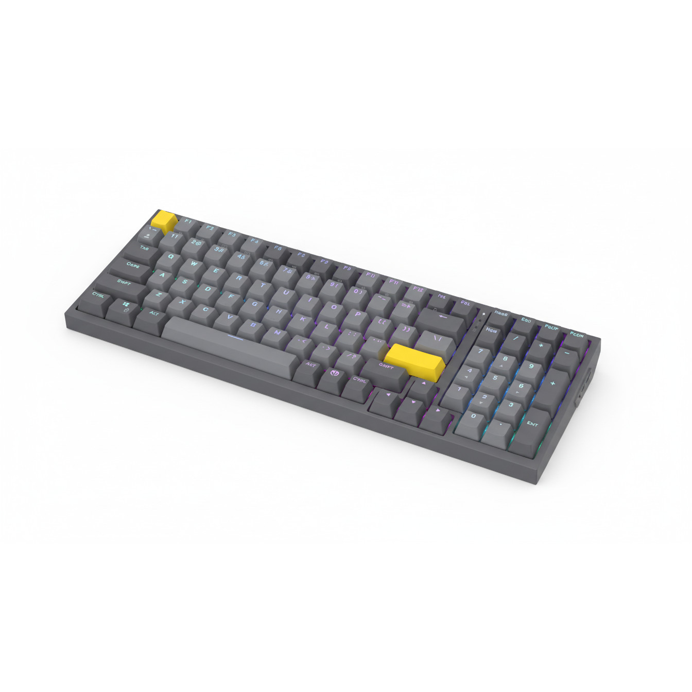 Tastierë Gaming ENDORFY Celeris 1800 / Wired & Wireless / DE / Mekanike / Yellow Switches / ARGB / 101 Taste - Gri - 2