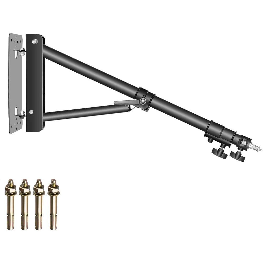 Mbajtëse për Ndriçim Neewer ST-WM130, Teleskopike, 80-130cm, 3kg, Rrotullim 180°, 1/4" dhe 3/8" - Zezë - 2