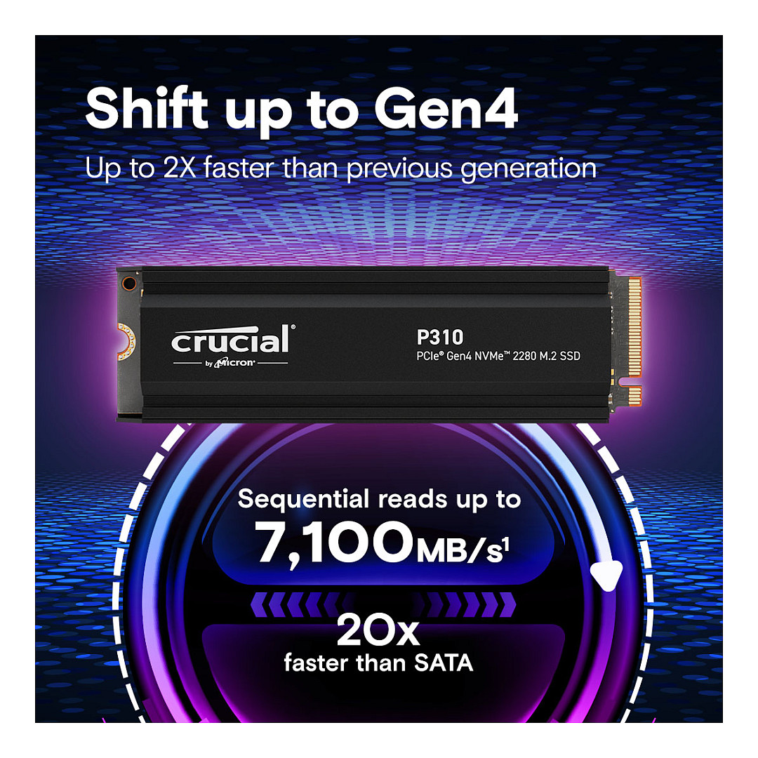 SSD e Brendshme Crucial P310 / 1TB / M.2 2280 / PCIe 4.0 x4 NVMe 2.0 - 2