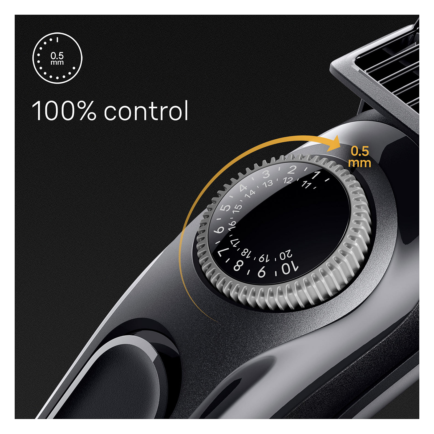 Makinë e rrojës për mjekër Braun Series 3 BT3400 / PrecisionWheel / 20 Nivele / 0.5–10mm / Ni-MH / 50 Min – Zezë - 8
