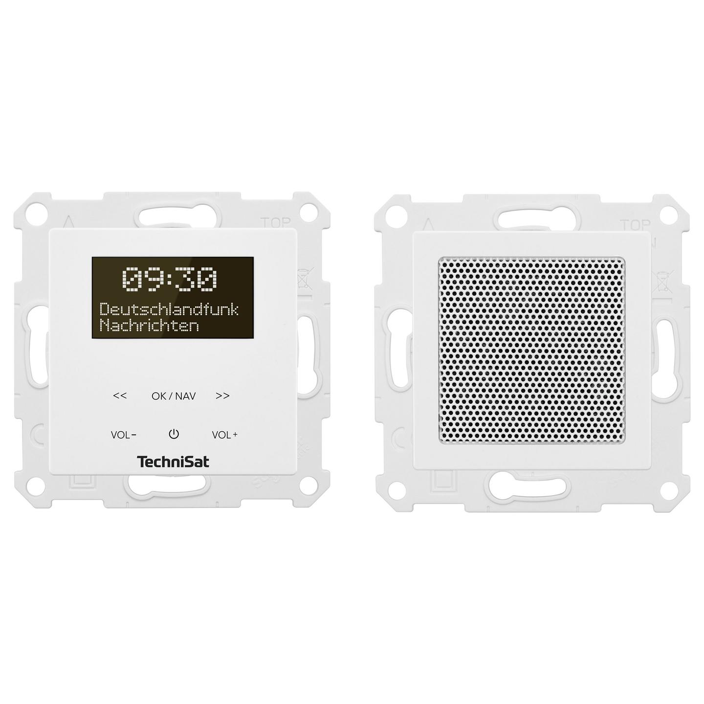 Radio me Alarm Ore TechniSat DIGITRADIO UP 55, DAB+, FM/RDS, Internet Radio, Bluetooth 5.0, Ekran OLED, Montim në Mur - Bardhë