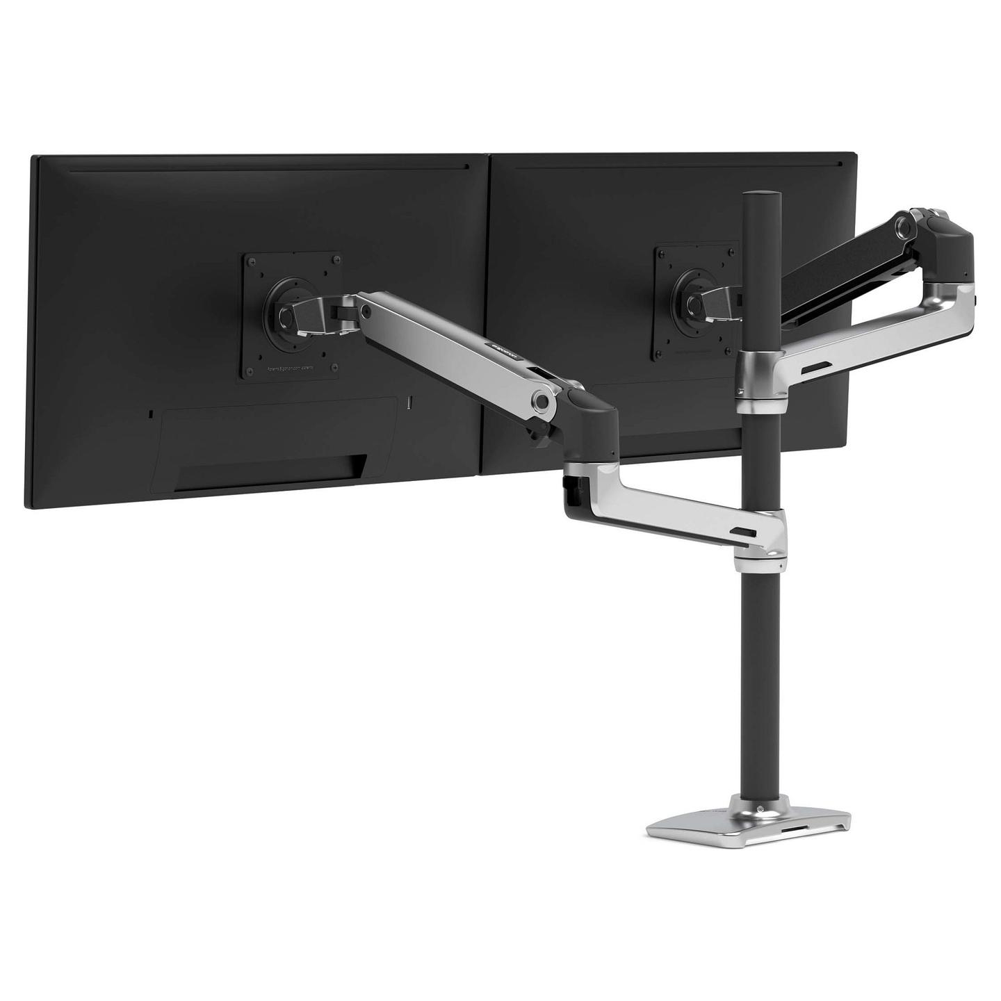 Mbajtëse për Monitor Ergotron LX Dual Stacking Arm, 2 Monitorë, deri 40", 10kg - Argjend, Zezë - 3