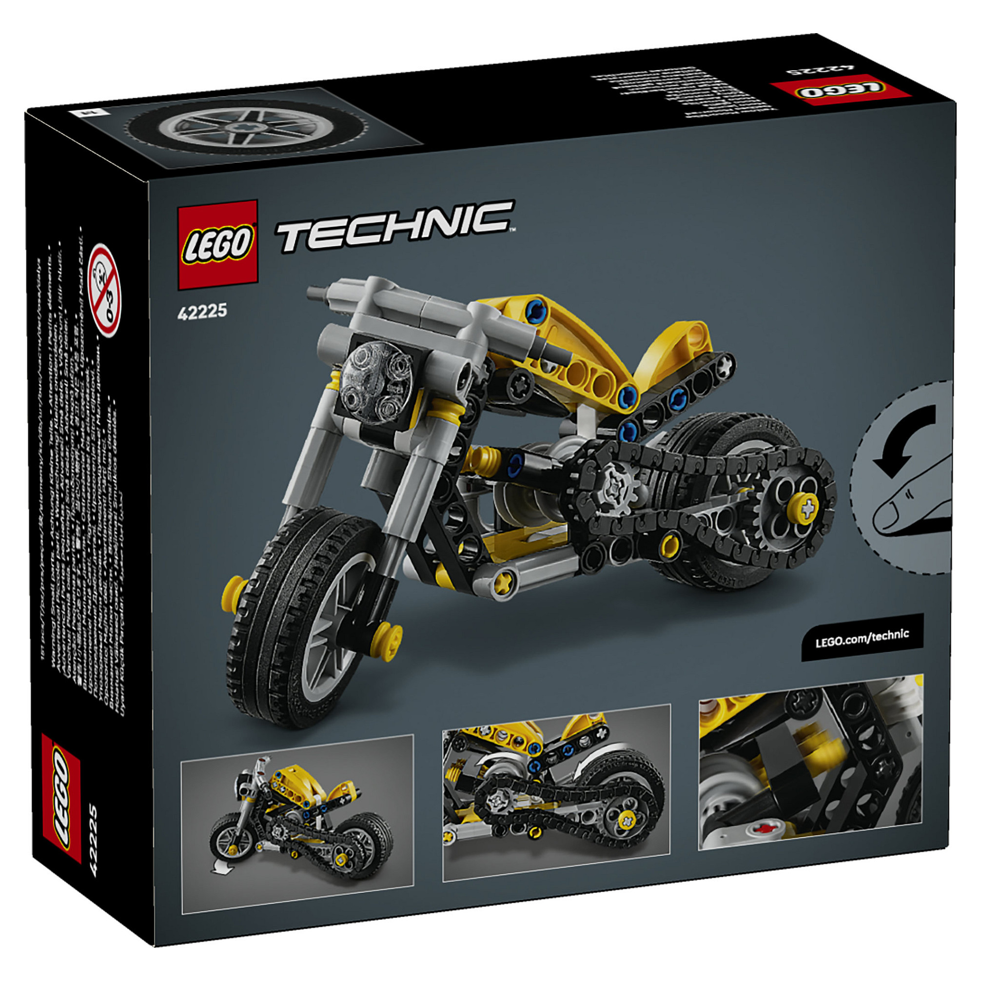 LEGO Technic Yellow Motorbike 42225 - 12