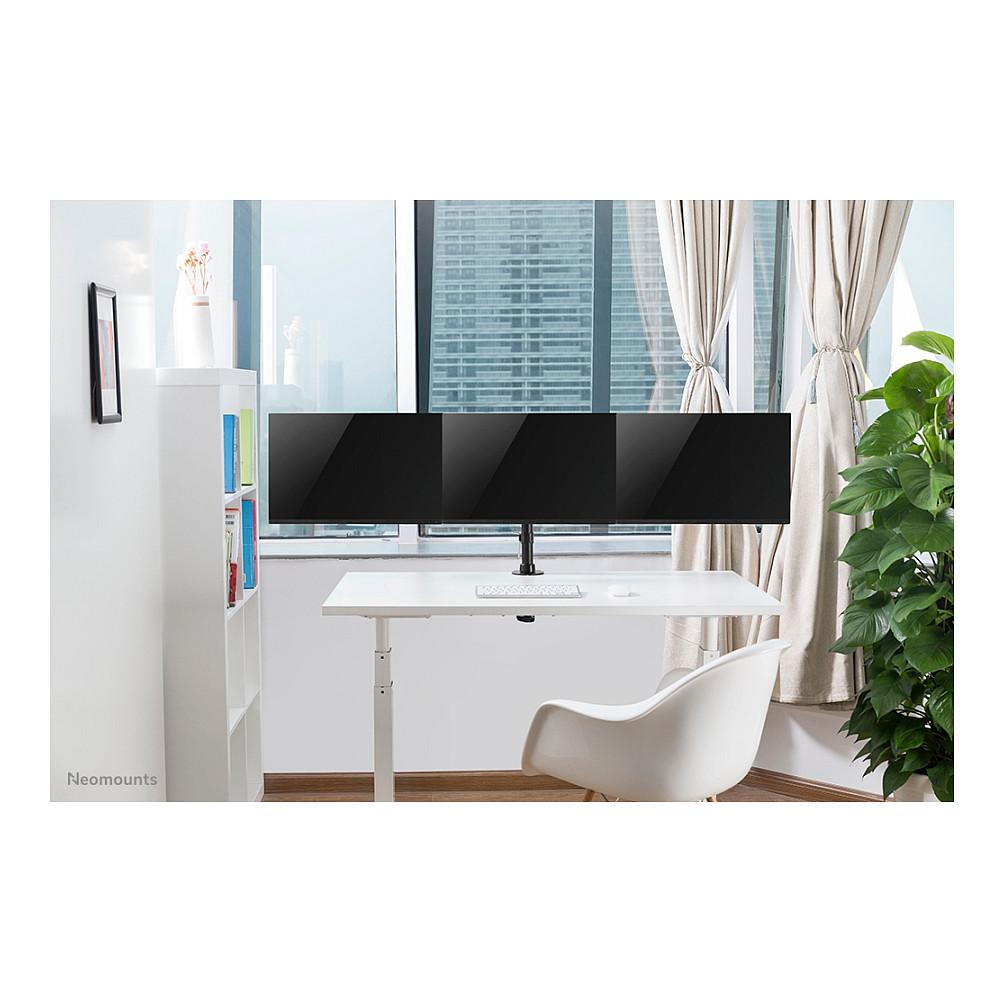 Mbajtëse për Monitor Neomounts NM-D135D3BLACK / 3 Monitorë / 10"-27" / 8kg për Monitor / Full Motion / Clamp-Grommet / Tilt 90° / Swivel 90° - Zezë - 9