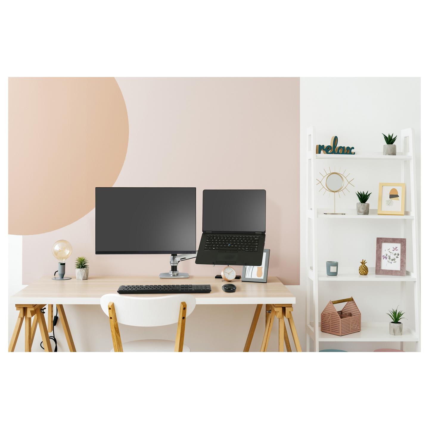 Mbajtëse për Monitor Ergotron LX Dual Stacking Arm, 2 Monitorë, deri 40", 10kg - Argjend, Zezë - 7