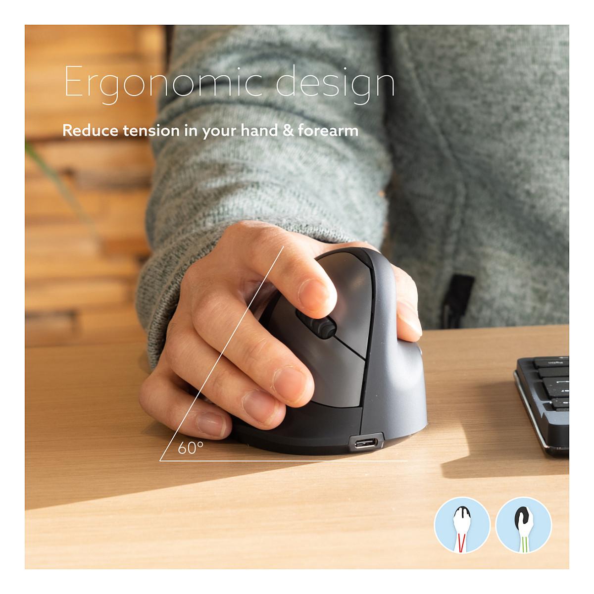 Maus pa Kabllo R-Go Tools HE Break RGOHBRSWLBL / 2400 DPI / 5 Butona / Bluetooth 5.0 + 2.4 GHz / Ergonomik / Small â ZezĂ« - 7