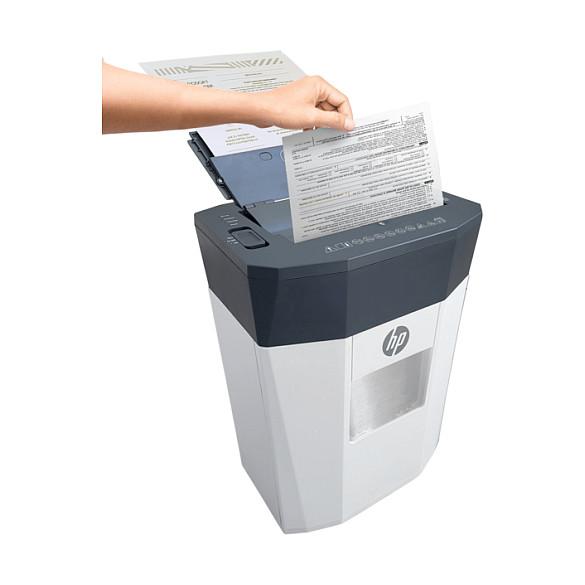 Shredder HP OneShred Auto 80CC, Automatik, 80 Fletë, 4,3 x 12 mm, P-4, 15 L - Bardhë, Gri - 7