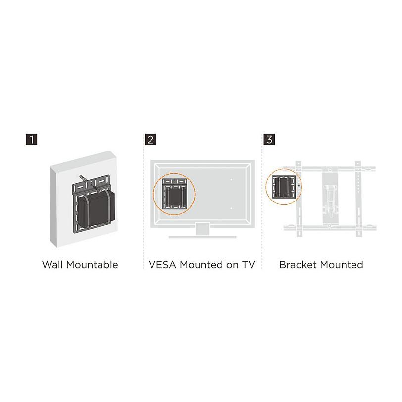 Mbajtëse për Media Player ROLINE 17.03.0032 / 1kg / VESA 75x75 & 100x100 / 202x160mm - Zezë - 2