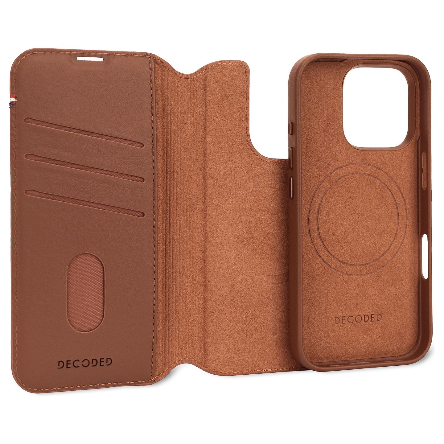 Aksesorë Apple Decoded Detachable Wallet Case / iPhone 16 Pro / Lëkurë / MagSafe / 3x Hapësira për Kartela - Kafe - 7