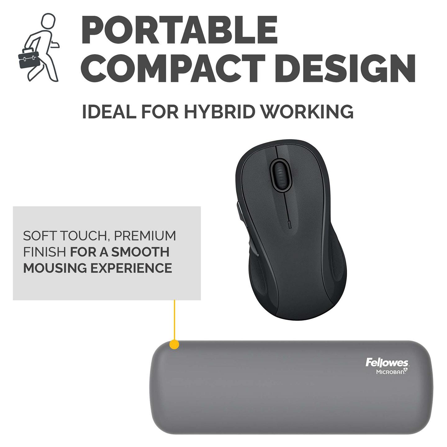 Mbështetëse për Kyçin Fellowes Breyta / Për Maus / Silikon / 18 × 6 cm / Microban / HEX Cushion / Antibakteriale - Gri - 8
