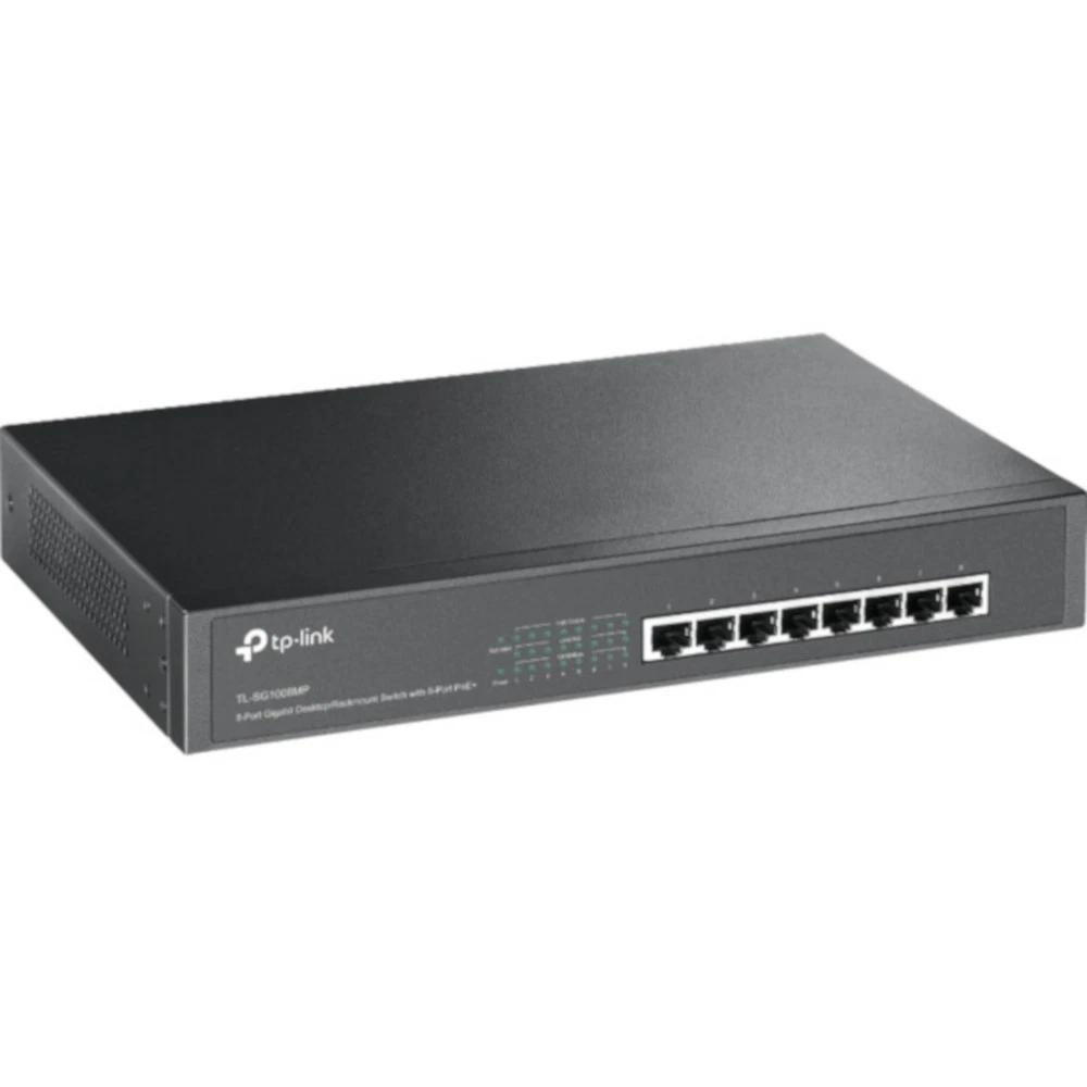 Switch TP-Link TL-SG1008MP, 8x Gigabit RJ45, 8x PoE+, 153W, 16Gbps, Desktop, Rackmount - Zezë - 3