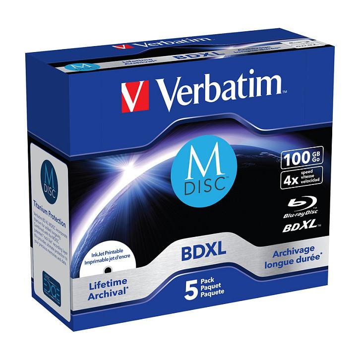 Disk Blu-ray Verbatim, BDXL, 100 GB, Paketi me 5 copë, Jewelcase - 2
